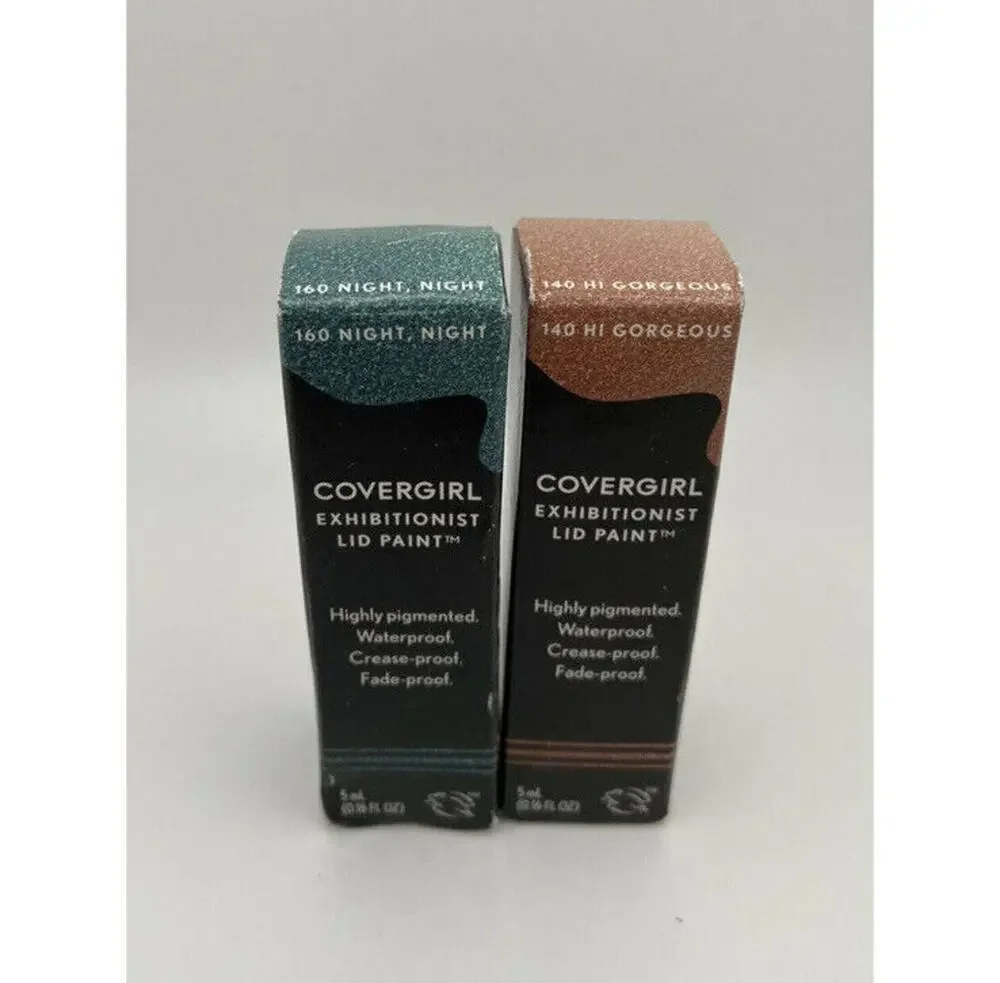 CoverGirl Exhibitionist Lid Paint Makeup 140 Hi Gorgeous & 160 Night Night NEW